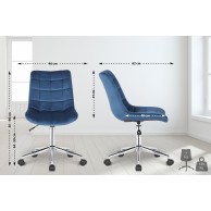 Biuro kėdė „Medford“ iš aksomo