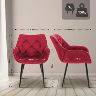 4 vnt. kėdžių rinkinys „Tanna Samt“