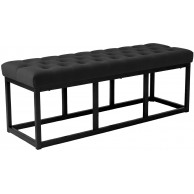Sėdimoji sofa Polson Velvet Black 120 cm - PirkPatogiai.lt