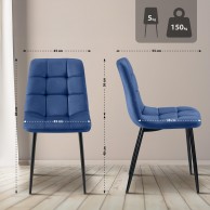 4 vnt. valgomojo kėdžių rinkinys „Antibes“