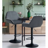 Baras kėdė Braga Velvet juoda