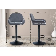 Baras kėdė Braga Velvet juoda