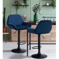 Baras kėdė Braga Velvet juoda