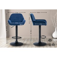 Baras kėdė Braga Velvet juoda