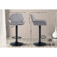 Baras kėdė Braga Velvet juoda