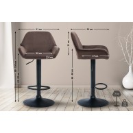 Baras kėdė Braga Velvet juoda