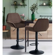Baras kėdė Braga Velvet juoda