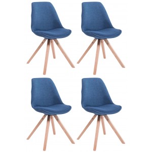 4 vnt. lankytojų kėdžių rinkinys „Toulouse“ iš „Square Natura“ audinio