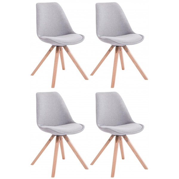 4 vnt. svečių kėdžių rinkinys „Toulouse“ audinys „Square Natura“ - PirkPatogiai.lt