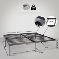 Metalinė lova Fargo 200x200x42 cm - PirkPatogiai.lt