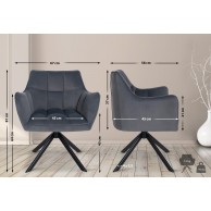 Valgomojo kėdė Swing Velvet juoda