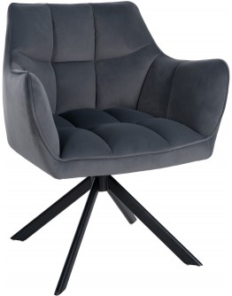 Valgomojo kėdė Swing Velvet juoda