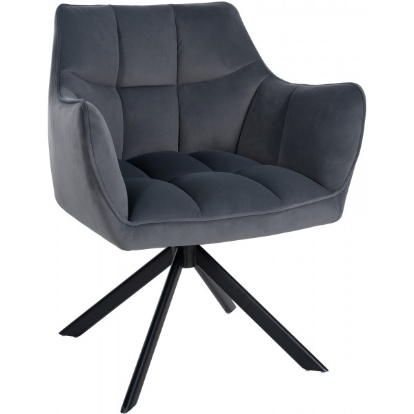 Valgomojo kėdė Swing Velvet juoda