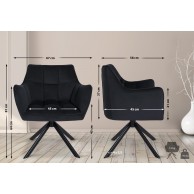 Valgomojo kėdė Swing Velvet juoda