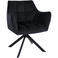 Valgomojo kėdė Swing Velvet juoda
