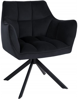 Valgomojo kėdė Swing Velvet juoda
