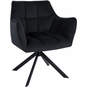 Valgomojo kėdė Swing Velvet juoda
