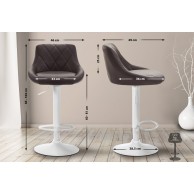 Baras Lazio dirbtinė oda balta