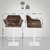 Baras kėdė Damaso W Velvet