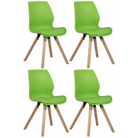 4 vnt. kėdžių rinkinys „Luna“ iš plastiko