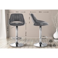 Baras kėdė Milet dirbtinė oda chromas