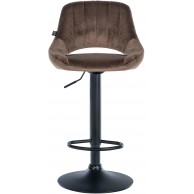 Baras kėdė Milet Velvet juoda