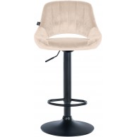 Baras kėdė Milet Velvet juoda
