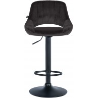 Baras kėdė Milet Velvet juoda