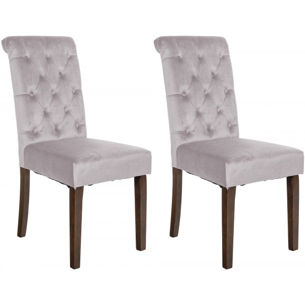 2 vnt. valgomojo kėdžių komplektas Lisburn Samt