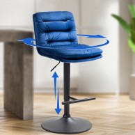 Baras kėdė Damar Velvet juoda
