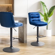Baras kėdė Damar Velvet juoda