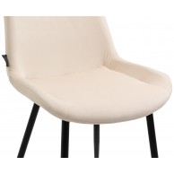 4 vnt. valgomojo kėdžių rinkinys „Victoria“ iš aksomo