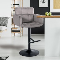 Baras kėdė Los Angeles Velvet juoda