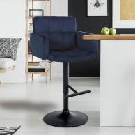 Baras kėdė Los Angeles Velvet juoda