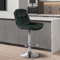 Baras kėdė Laurel Velvet chromas