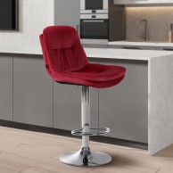 Baras kėdė Laurel Velvet chromas