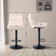 Baras kėdė Laurel Velvet juoda