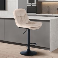 Baras kėdė Laurel Velvet juoda