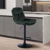 Baras kėdė Laurel Velvet juoda