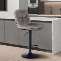 Baras kėdė Laurel Velvet juoda