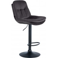 Baras kėdė Laurel Velvet juoda