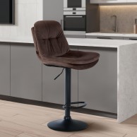 Baras kėdė Laurel Velvet juoda