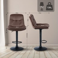 Baras kėdė Laurel Velvet juoda