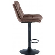 Baras kėdė Laurel Velvet juoda