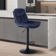 Baras kėdė Laurel Velvet juoda