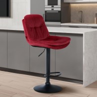 Baras kėdė Laurel Velvet juoda