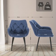 2 vnt. kėdžių rinkinys „Tanna Samt“