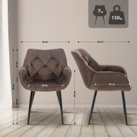 2 krēslu komplekts "Tanna Samt"
