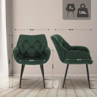 2 vnt. kėdžių rinkinys „Tanna Samt“