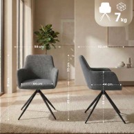 Valgomojo kėdė „Olema“ iš audinio